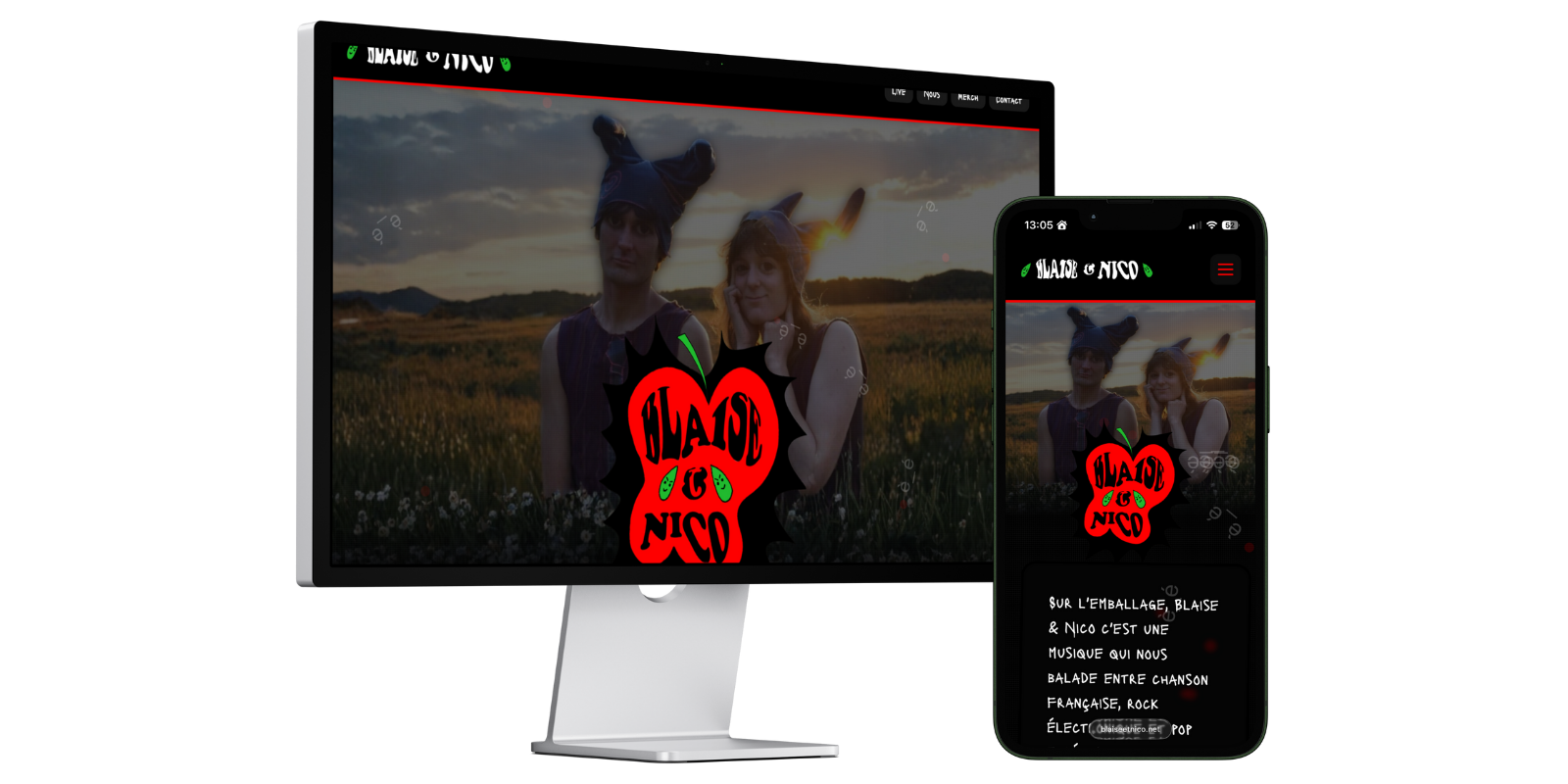 Site web groupe de musique